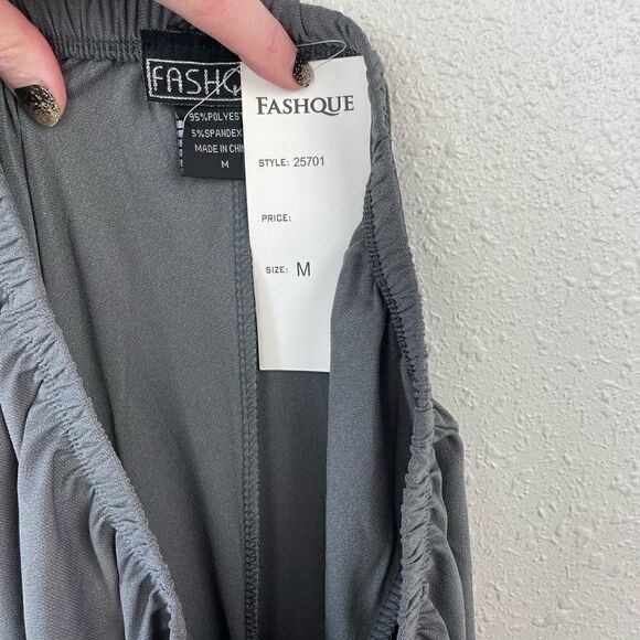 NWT Fashque Womens Gray Polyester Blend Slacks Size M - Picture 6 of 6